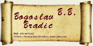 Bogoslav Bradić vizit kartica